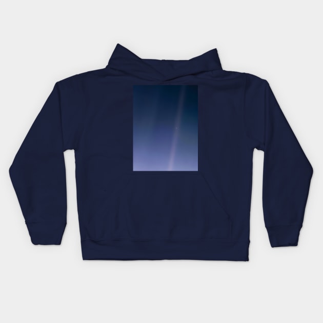 Pale Blue Dot Kids Hoodie by tiokvadrat